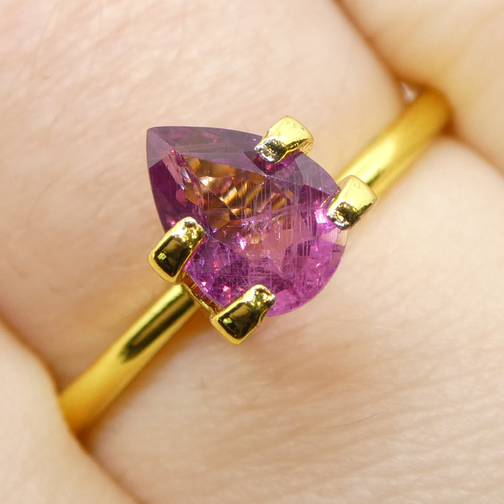 1.13ct Pear Pink Sapphire from Tanzania - Unheated Natural Gemstone by SkyJems Canadian Fine Jewellery