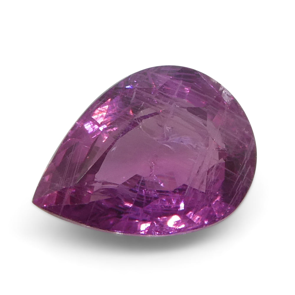 1.13ct Pear Pink Sapphire from Tanzania Unheated - Skyjems Wholesale Gemstones