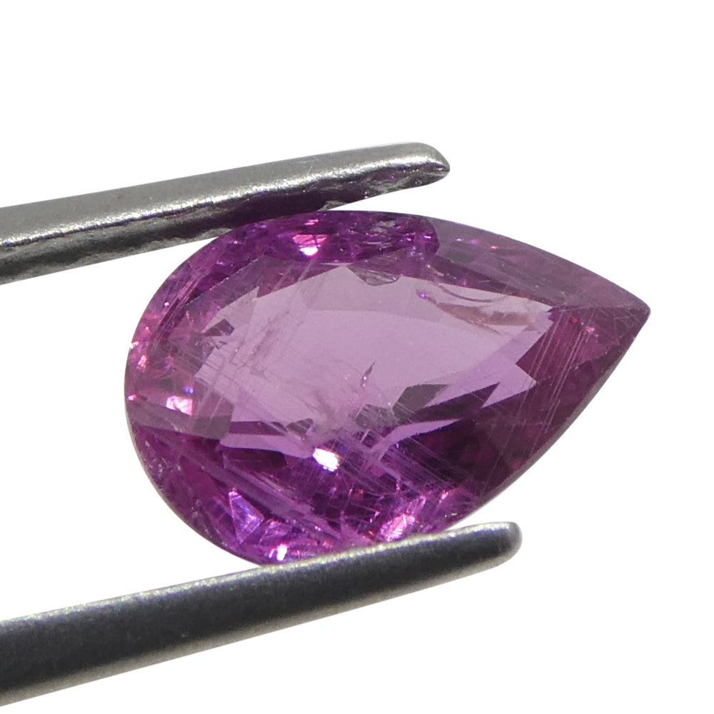 1.13ct Pear Pink Sapphire from Tanzania Unheated - Skyjems Wholesale Gemstones