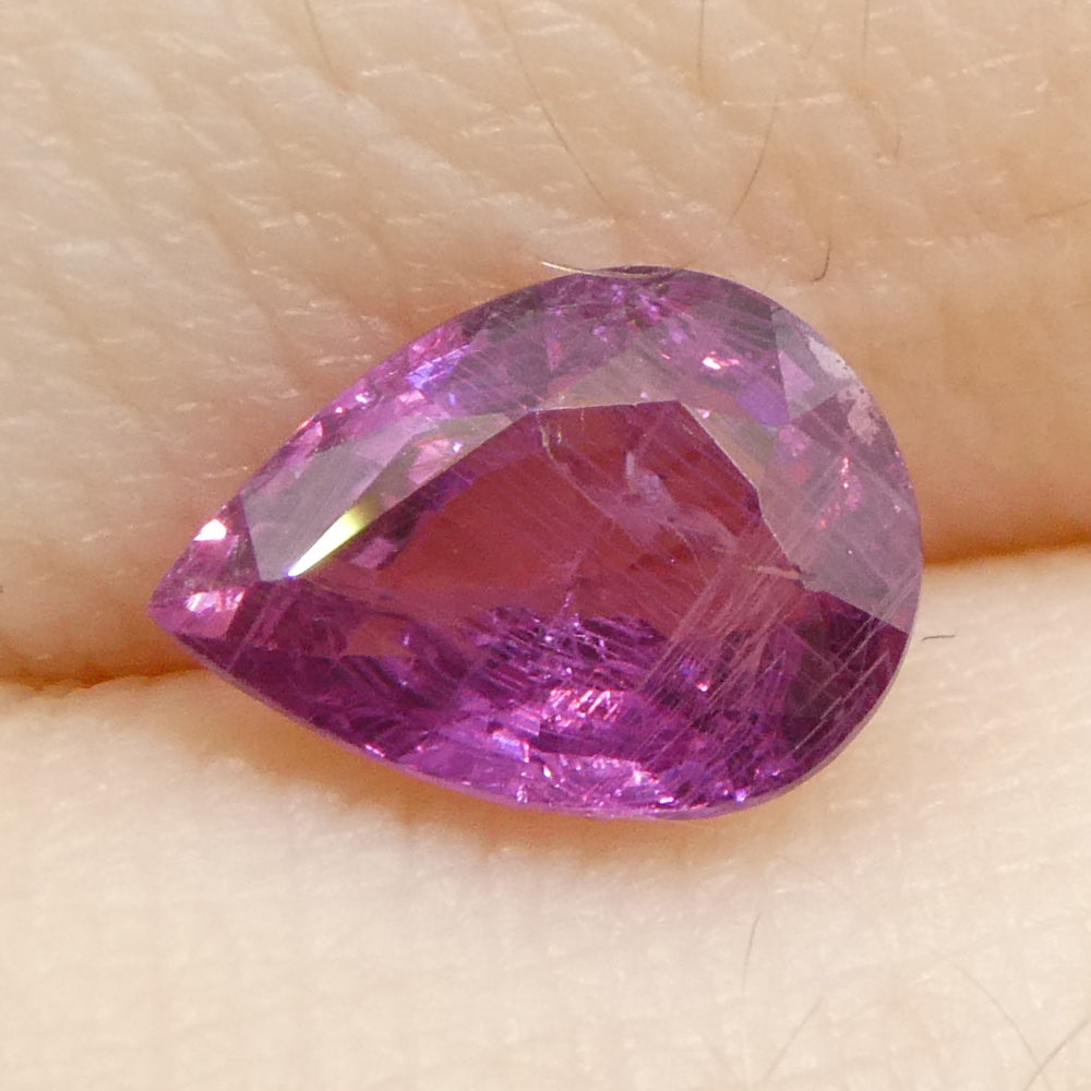 1.13ct Pear Pink Sapphire from Tanzania Unheated - Skyjems Wholesale Gemstones