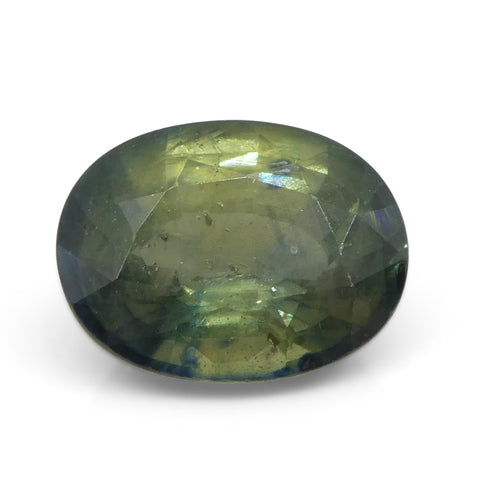 2.58ct Oval Teal Green Sapphire from Tanzania