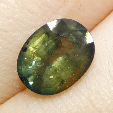 2.58ct Oval Teal Green Sapphire from Tanzania