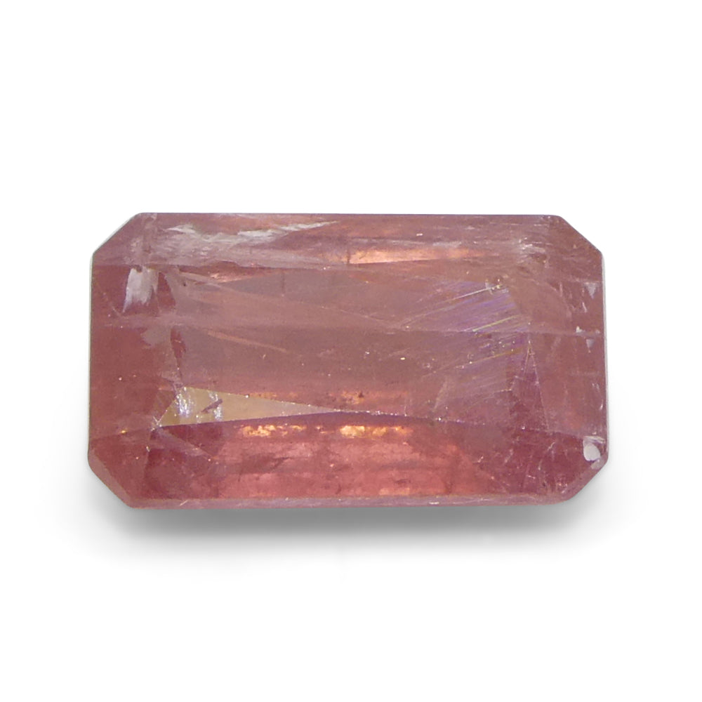 1.23ct Octagonal/Emerald Cut Orangy-Pink Padparadscha Sapphire from Tanzania Unheated - Skyjems Wholesale Gemstones