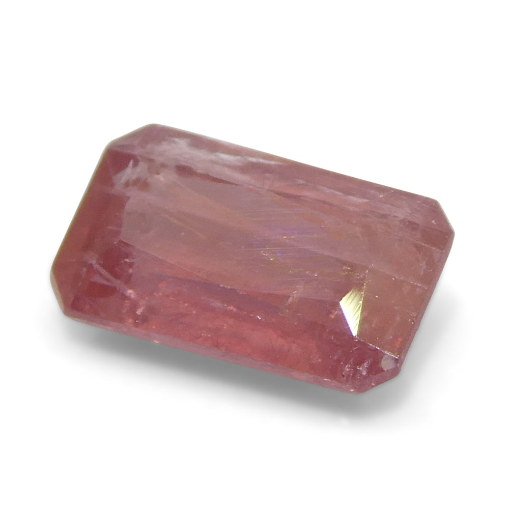 1.23ct Octagonal/Emerald Cut Orangy-Pink Padparadscha Sapphire from Tanzania Unheated - Skyjems Wholesale Gemstones