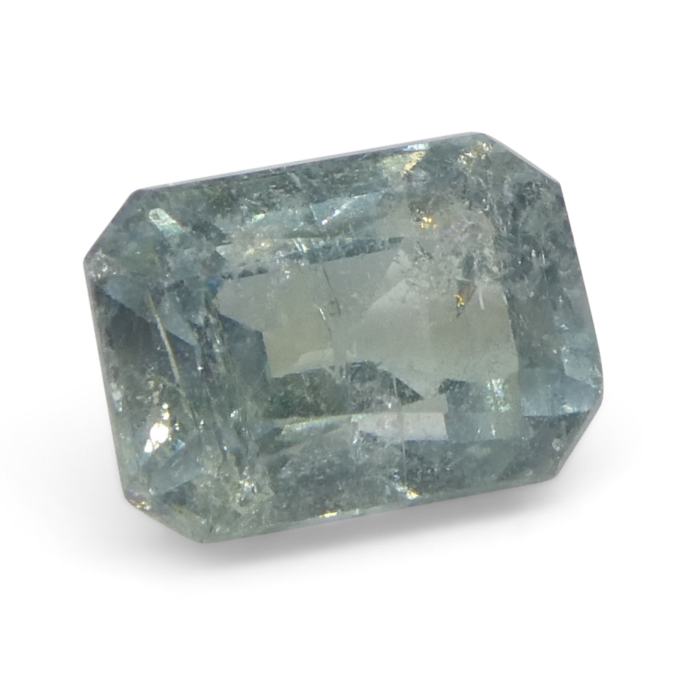 2.51ct Greenish-Blue Teal Sapphire from Tanzania, Unheated Emerald Cut Gemstone by SkyJems