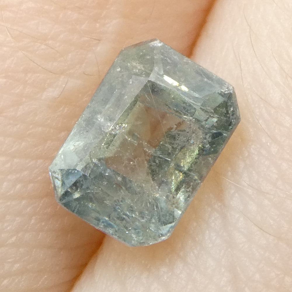 2.51ct Octagonal/Emerald Cut Greenish-Blue Teal Sapphire from Tanzania Unheated - Skyjems Wholesale Gemstones