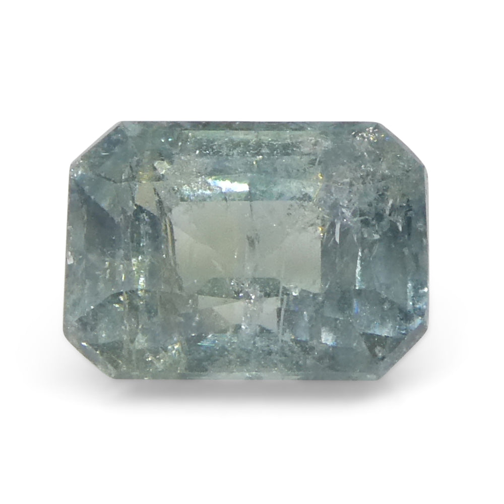 2.51ct Octagonal/Emerald Cut Greenish-Blue Teal Sapphire from Tanzania Unheated - Skyjems Wholesale Gemstones