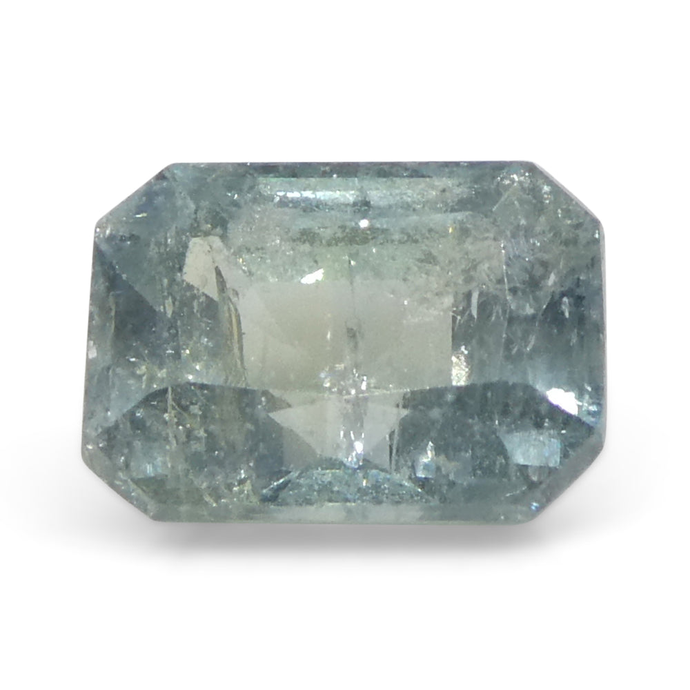 2.51ct Octagonal/Emerald Cut Greenish-Blue Teal Sapphire from Tanzania Unheated - Skyjems Wholesale Gemstones