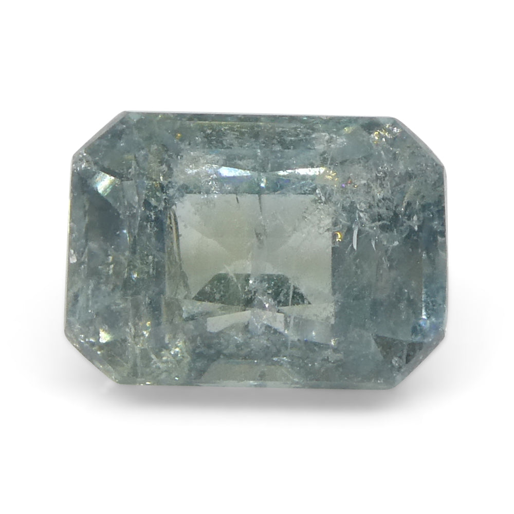 2.51ct Octagonal/Emerald Cut Greenish-Blue Teal Sapphire from Tanzania Unheated - Skyjems Wholesale Gemstones