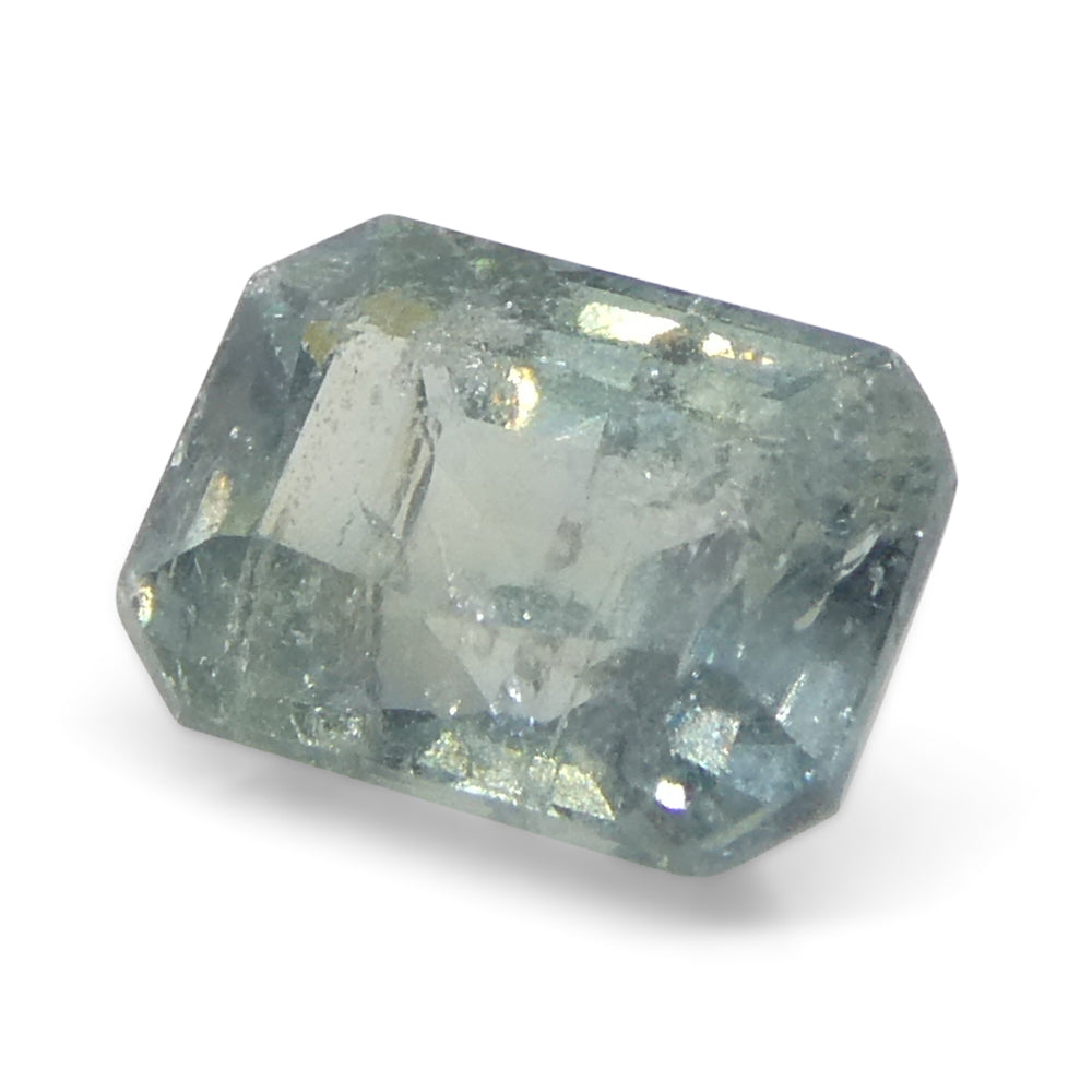 2.51ct Octagonal/Emerald Cut Greenish-Blue Teal Sapphire from Tanzania Unheated - Skyjems Wholesale Gemstones