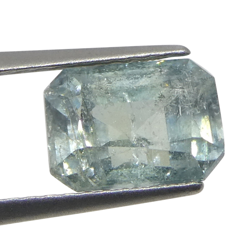 2.51ct Octagonal/Emerald Cut Greenish-Blue Teal Sapphire from Tanzania Unheated - Skyjems Wholesale Gemstones