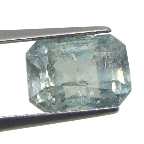 2.51ct Octagonal/Emerald Cut Greenish-Blue Teal Sapphire from Tanzania Unheated