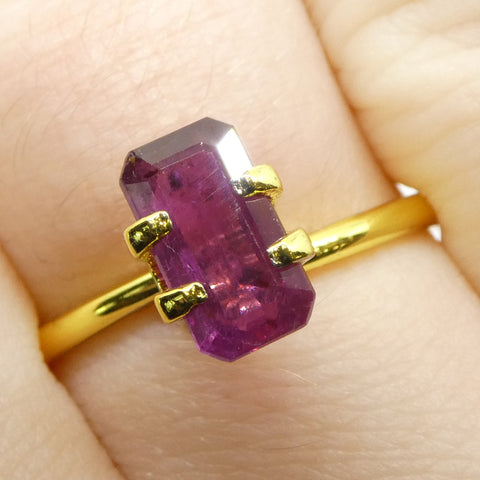 1.65ct Octagonal/Emerald Cut Pink Sapphire from Tanzania