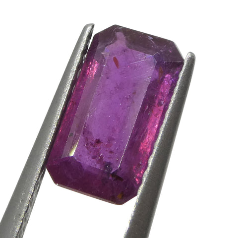 1.65ct Octagonal/Emerald Cut Pink Sapphire from Tanzania