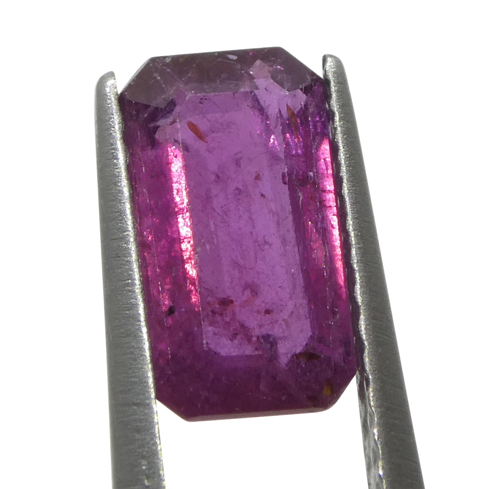 1.65ct Octagonal/Emerald Cut Pink Sapphire from Tanzania - Skyjems Wholesale Gemstones