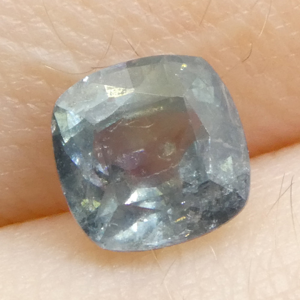 1.68ct Cushion Greenish-Blue Teal Sapphire from Tanzania - Skyjems Wholesale Gemstones