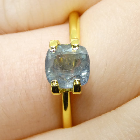 1.68ct Cushion Greenish-Blue Teal Sapphire from Tanzania