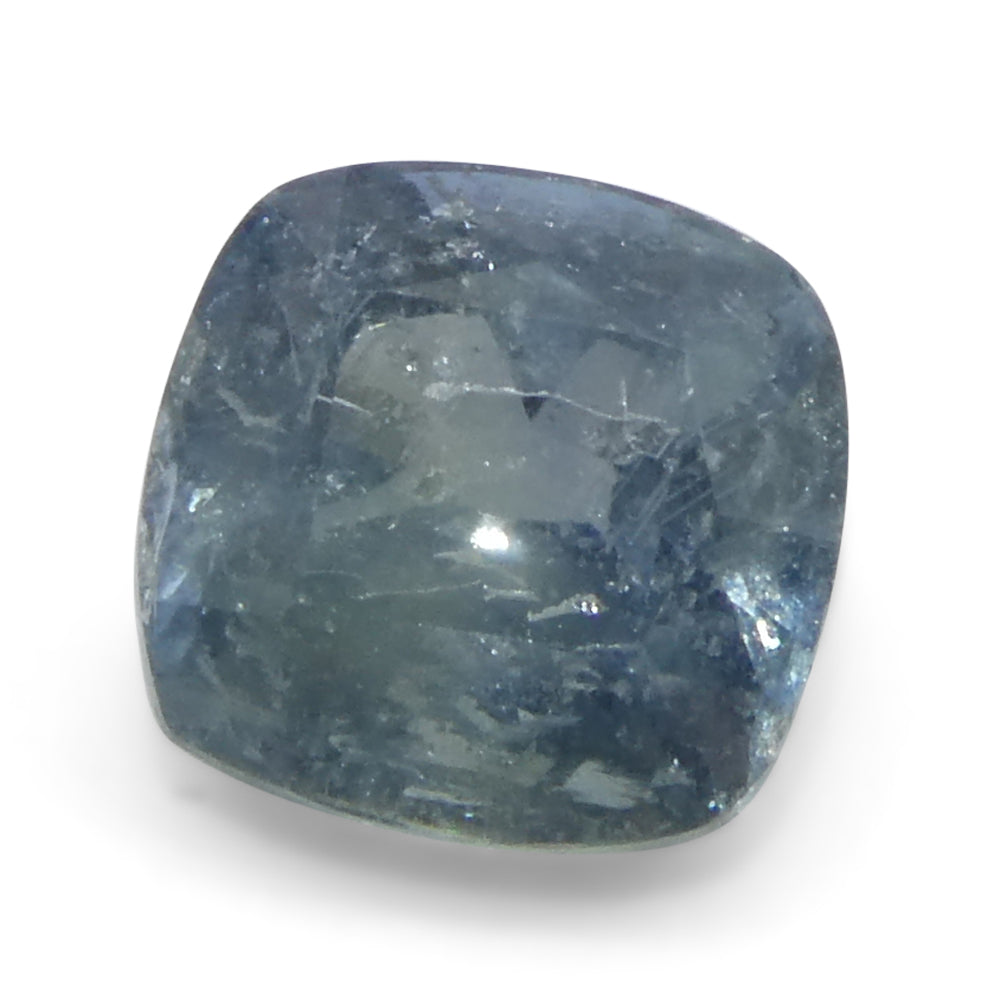 1.68ct Cushion Greenish-Blue Teal Sapphire from Tanzania - Skyjems Wholesale Gemstones