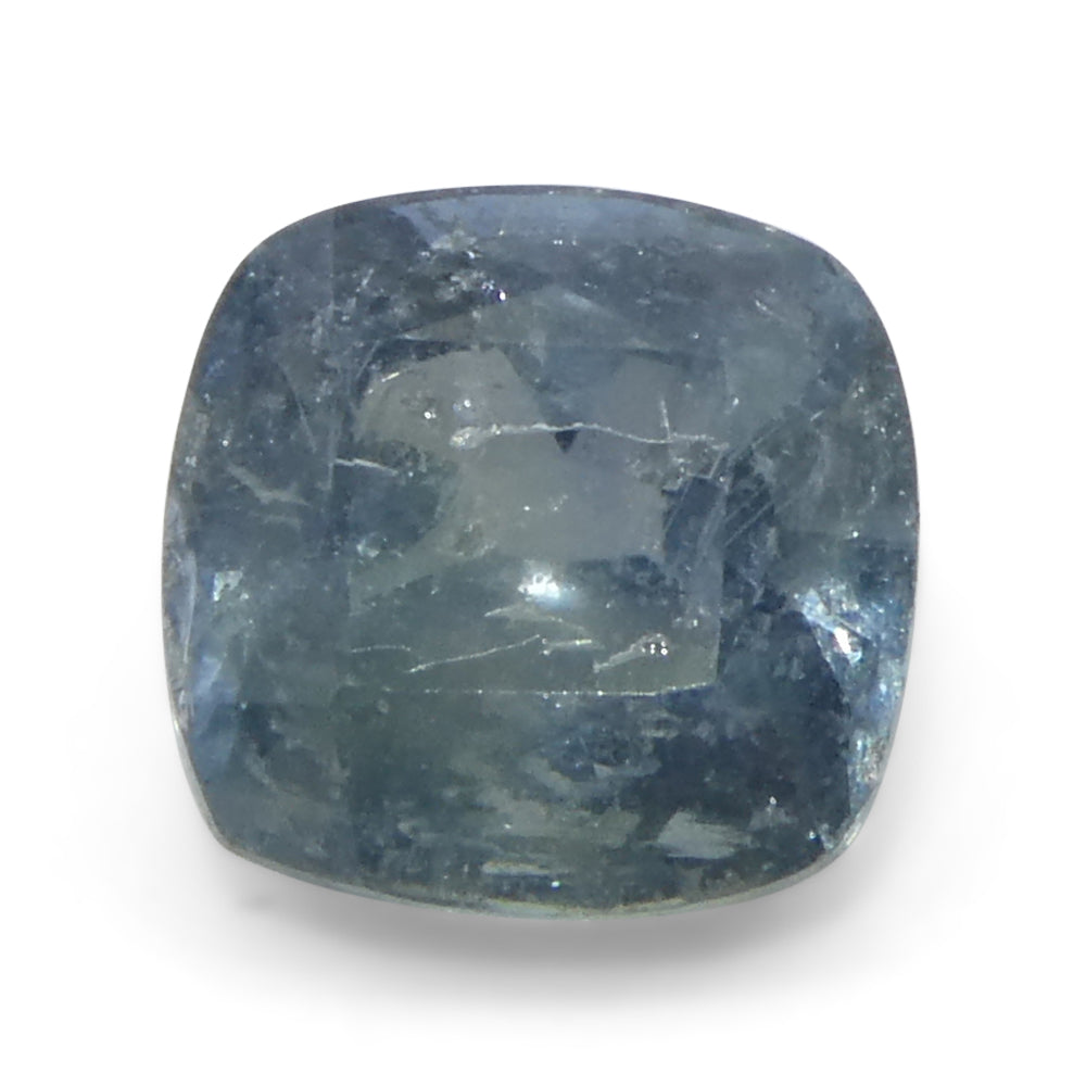 1.68ct Cushion Greenish-Blue Teal Sapphire from Tanzania - Skyjems Wholesale Gemstones