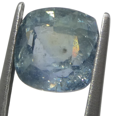 1.68ct Cushion Greenish-Blue Teal Sapphire from Tanzania