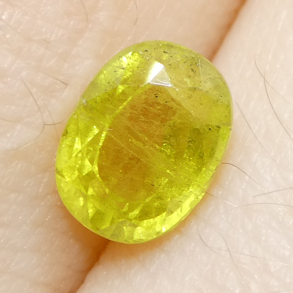 1.58ct Cushion Yellow Sapphire from Tanzania - Skyjems Wholesale Gemstones