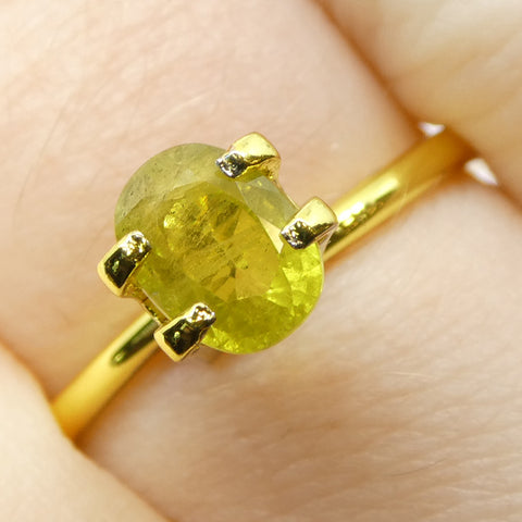 1.58ct Cushion Yellow Sapphire from Tanzania