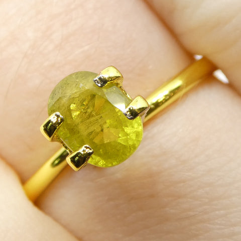 1.58ct Cushion Yellow Sapphire from Tanzania