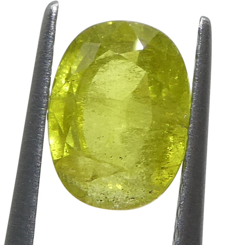 1.58ct Cushion Yellow Sapphire from Tanzania