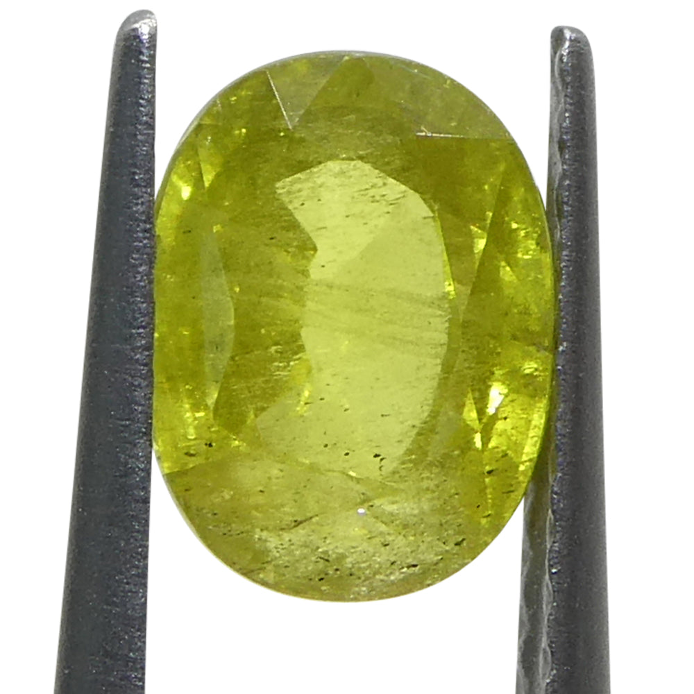 1.58ct Cushion Yellow Sapphire from Tanzania - Skyjems Wholesale Gemstones