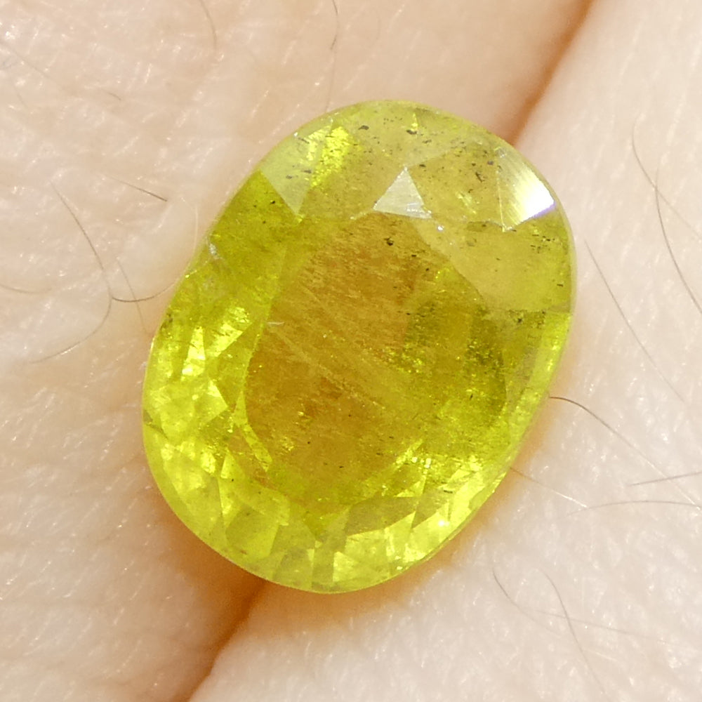 1.58ct Cushion Yellow Sapphire from Tanzania - Skyjems Wholesale Gemstones