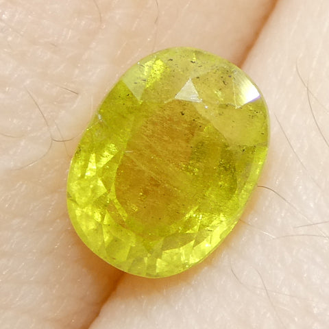 1.58ct Cushion Yellow Sapphire from Tanzania