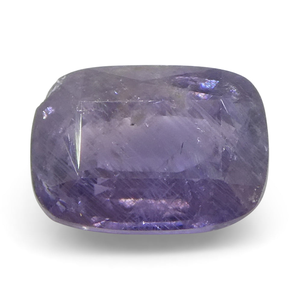 Sapphire 1.45 cts 6.98 x 5.26 x 3.71 mm Cushion Slightly Pinkish Purple  $580