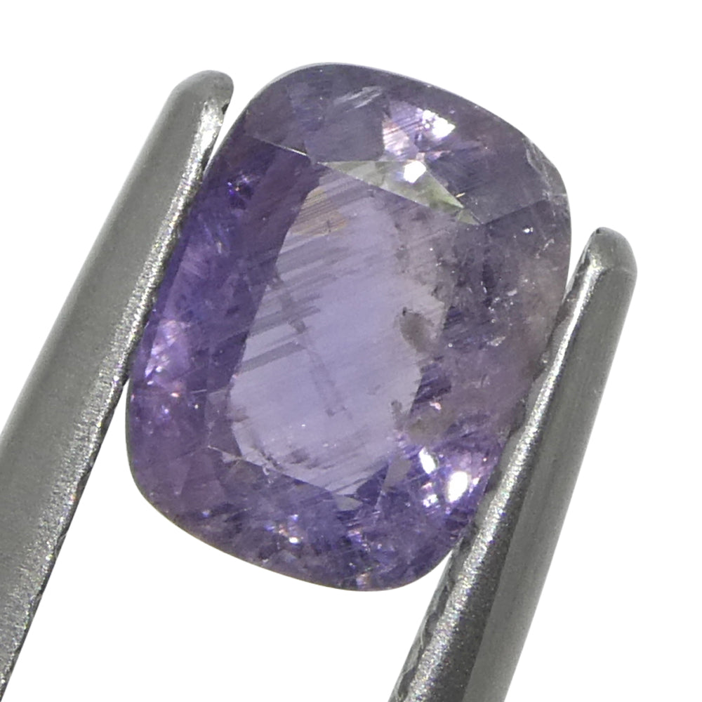 1.45ct Cushion Purple Sapphire from Tanzania Unheated - Skyjems Wholesale Gemstones