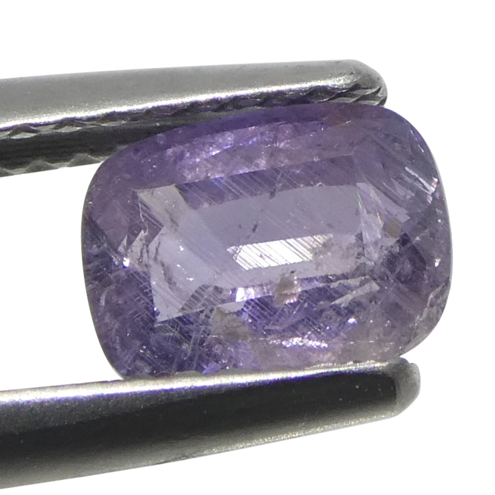 1.45ct Cushion Purple Sapphire from Tanzania Unheated - Skyjems Wholesale Gemstones