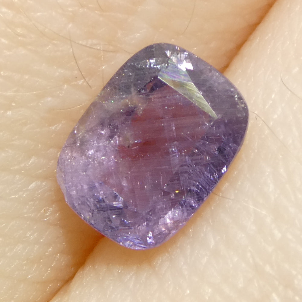 1.45ct Cushion Purple Sapphire from Tanzania Unheated - Skyjems Wholesale Gemstones