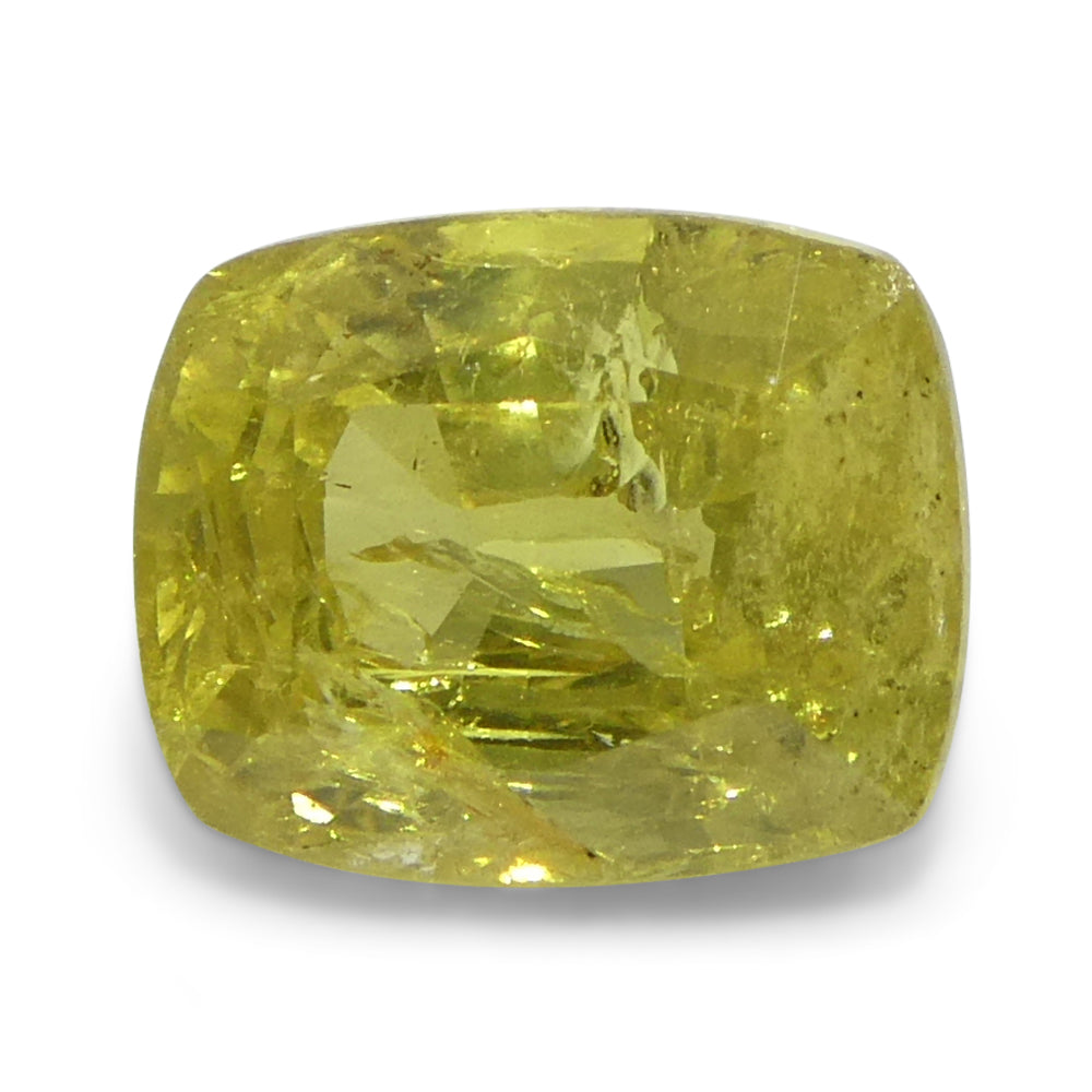 Sapphire 1.52 cts 6.56 x 5.25 x 4.26 mm Cushion Yellow  $610