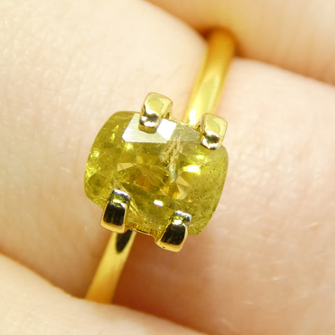 1.52ct Cushion Yellow Sapphire from Tanzania