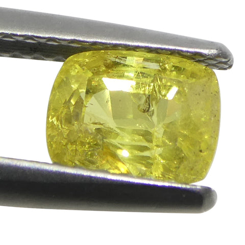 1.52ct Cushion Yellow Sapphire from Tanzania