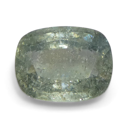 3.17ct Cushion Teal Blue-Green Sapphire from Tanzania Unheated