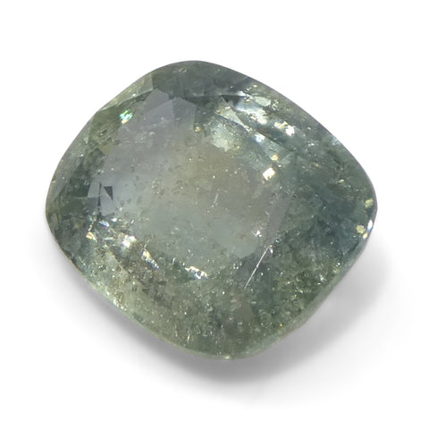 3.17ct Cushion Teal Blue-Green Sapphire from Tanzania Unheated