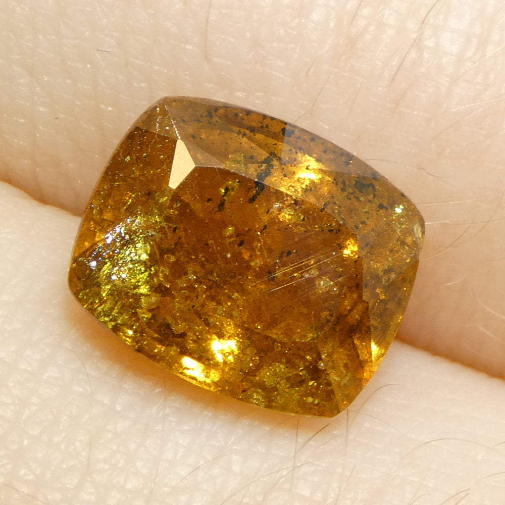 4.84ct Cushion Orange Sapphire from Tanzania Unheated - Skyjems Wholesale Gemstones