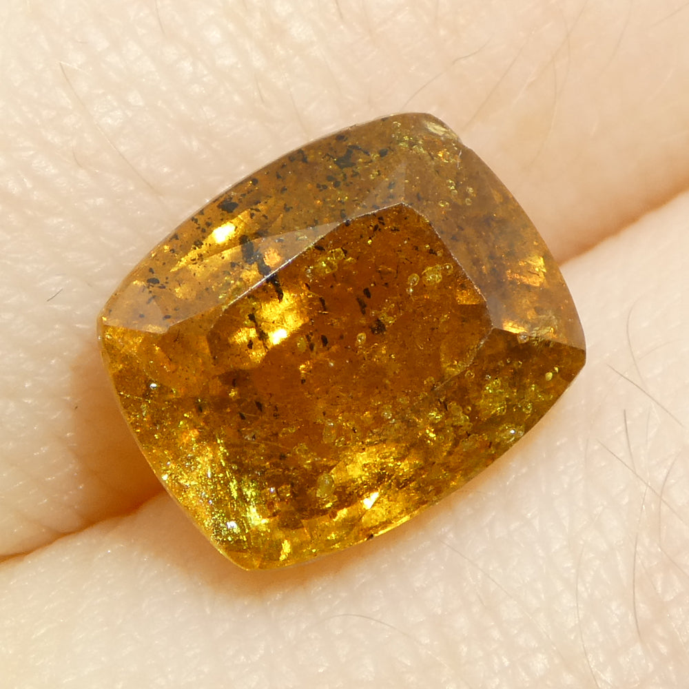 4.84ct Cushion Orange Sapphire from Tanzania Unheated - Skyjems Wholesale Gemstones