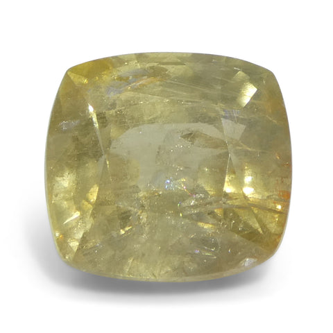 4.57ct Cushion Yellow Sapphire from Tanzania Unheated