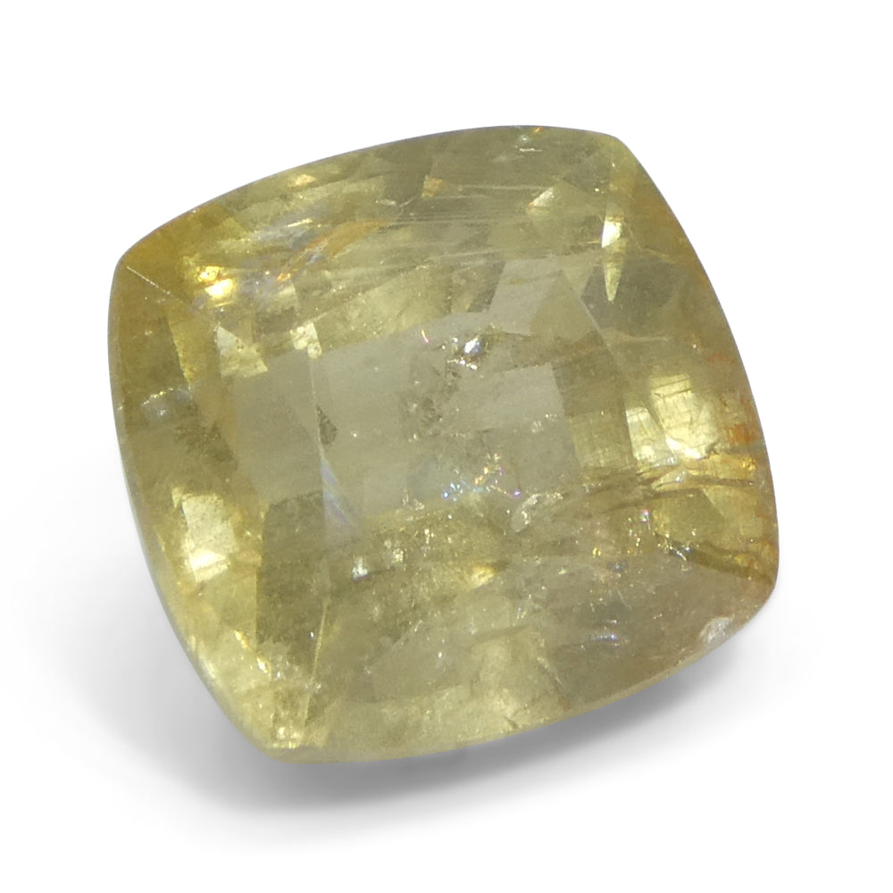 4.57ct Cushion Yellow Sapphire from Tanzania Unheated - Skyjems Wholesale Gemstones