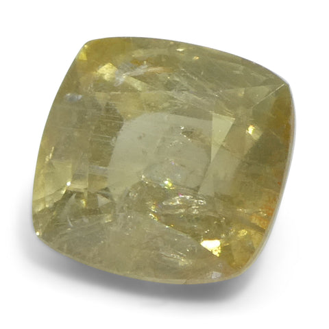 4.57ct Cushion Yellow Sapphire from Tanzania Unheated