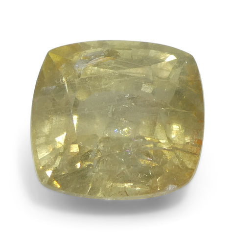 4.57ct Cushion Yellow Sapphire from Tanzania Unheated