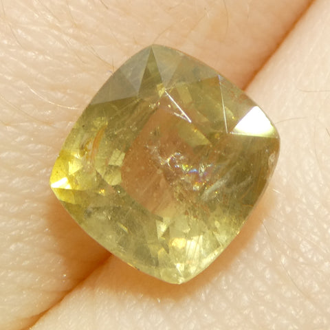 4.57ct Cushion Yellow Sapphire from Tanzania Unheated