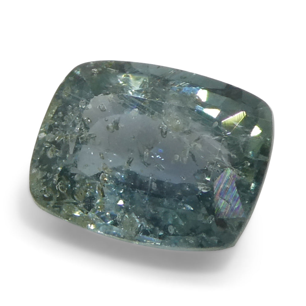 1.63ct Cushion Teal Blue Sapphire from Tanzania Unheated - Skyjems Wholesale Gemstones