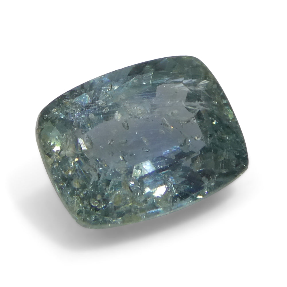 1.63ct Cushion Teal Blue Sapphire from Tanzania Unheated - Skyjems Wholesale Gemstones