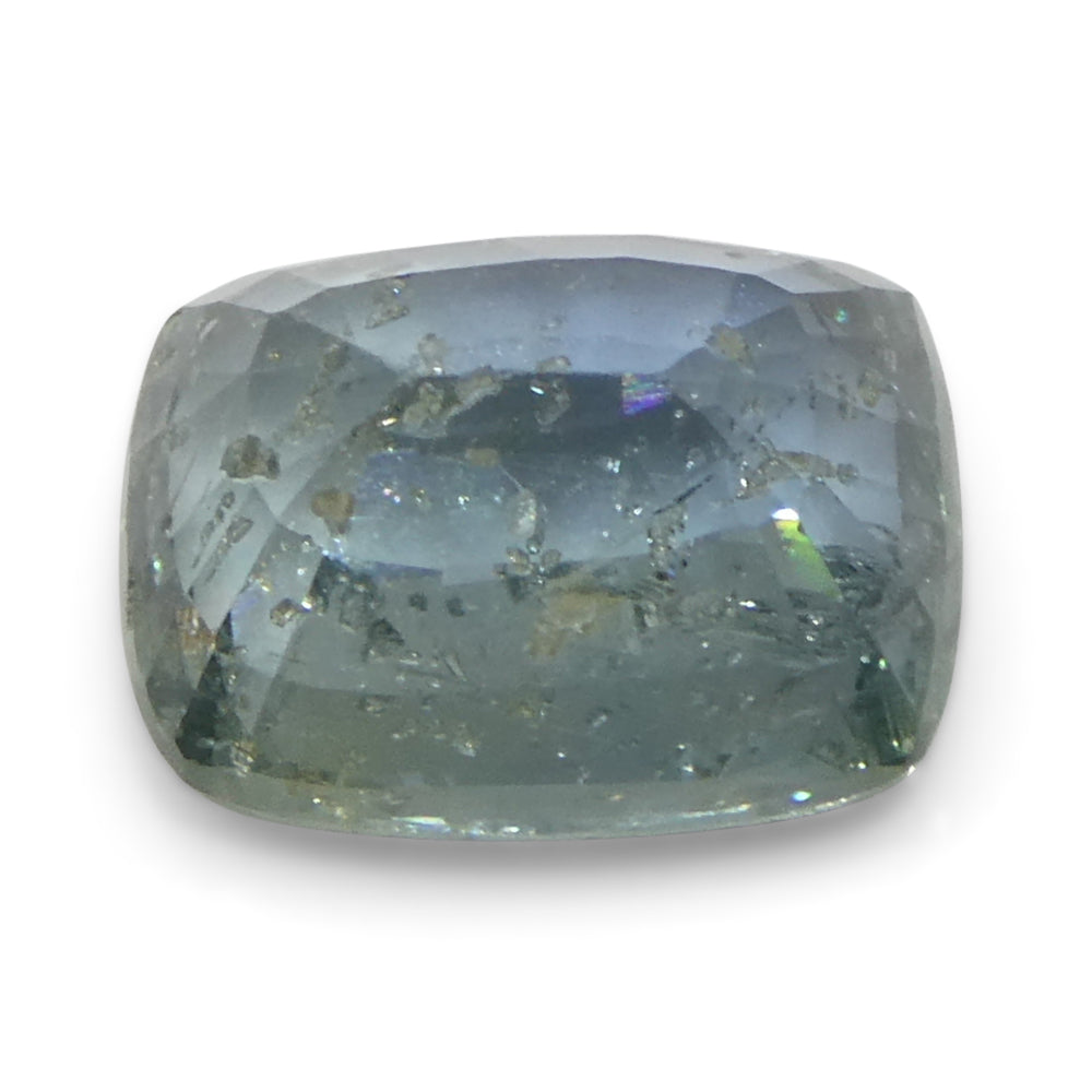 1.63ct Cushion Teal Blue Sapphire from Tanzania Unheated - Skyjems Wholesale Gemstones